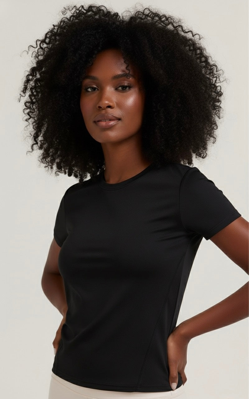 SculptFit Short Sleeve Top | Black